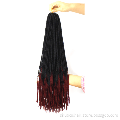 SC Soft Deadlocks Sister Locks Afro Crochet Braids Ombre Color 20 Inch Blonde Synthetic Hair for Women Faux Locs Crochet Hair